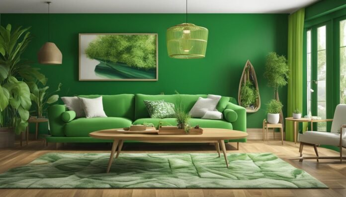 اللون الأخضر في الديكور المنزلي