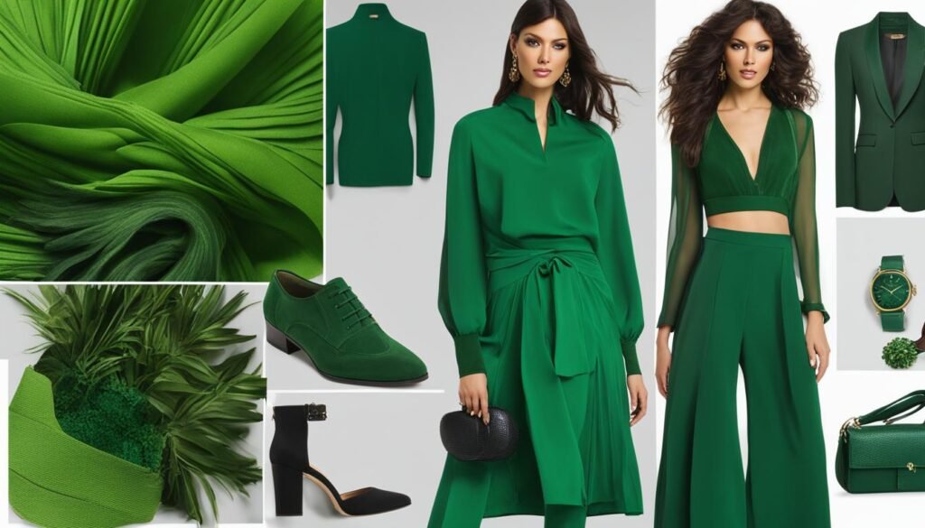اختيار الملابس الخضراء